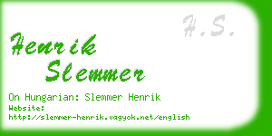 henrik slemmer business card